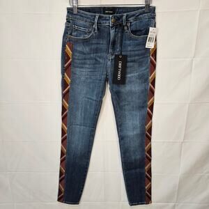 Driftwood Jeans Jackie High Rise Embroidered Blue Size 24x27